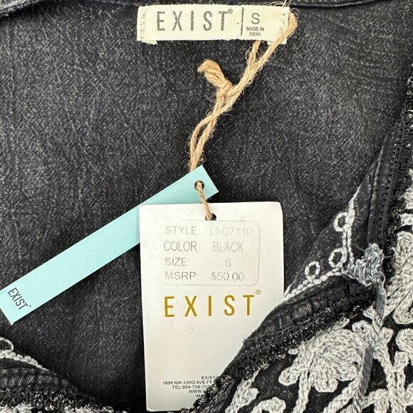 Exist Boho V-Neck Cold Shoulder Festival Mini Dress Size S NEW - Picture 5 of 6